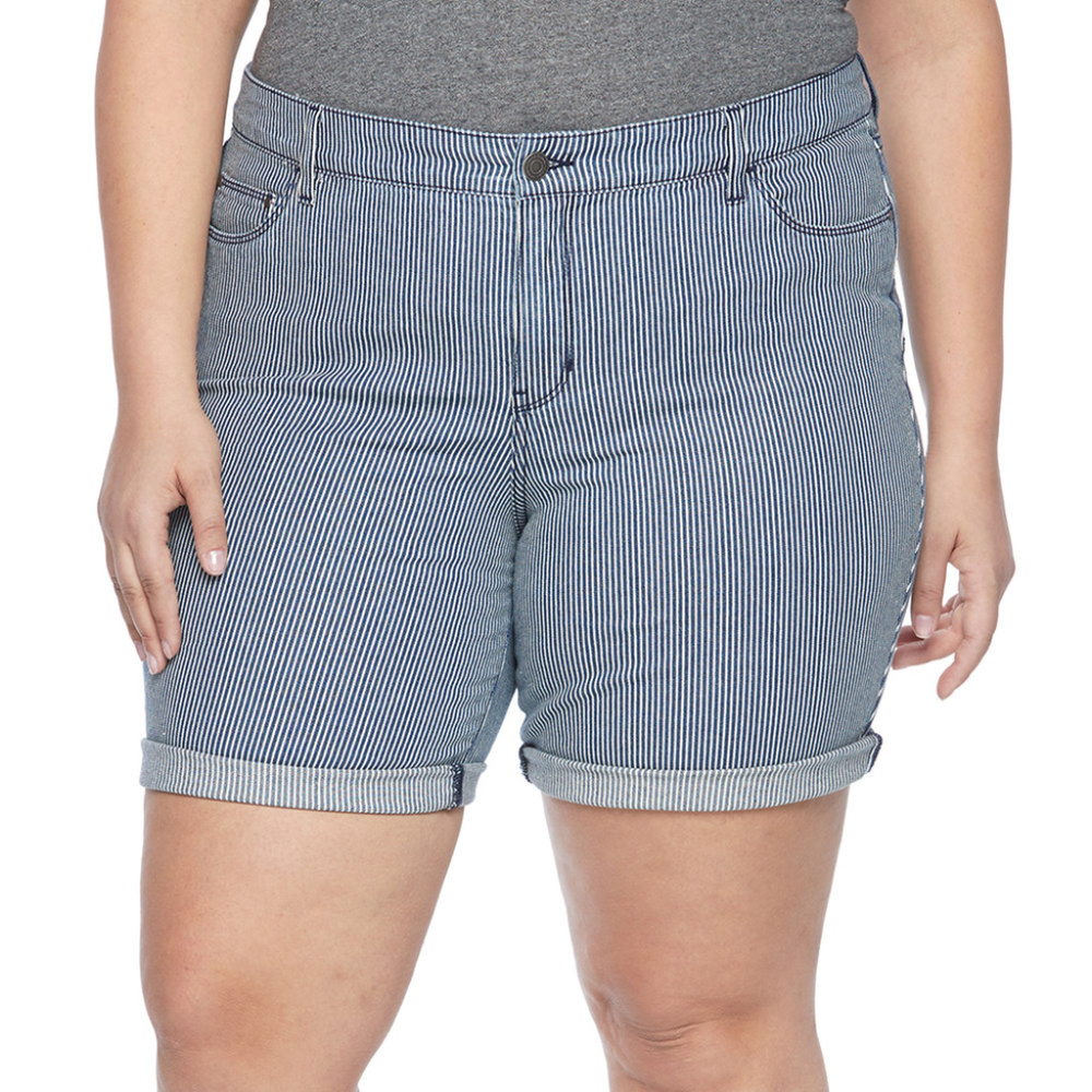 NEW Croft & Barrow striped stretch denim shorts - size 20W
